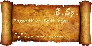 Bagaméri Szénia névjegykártya